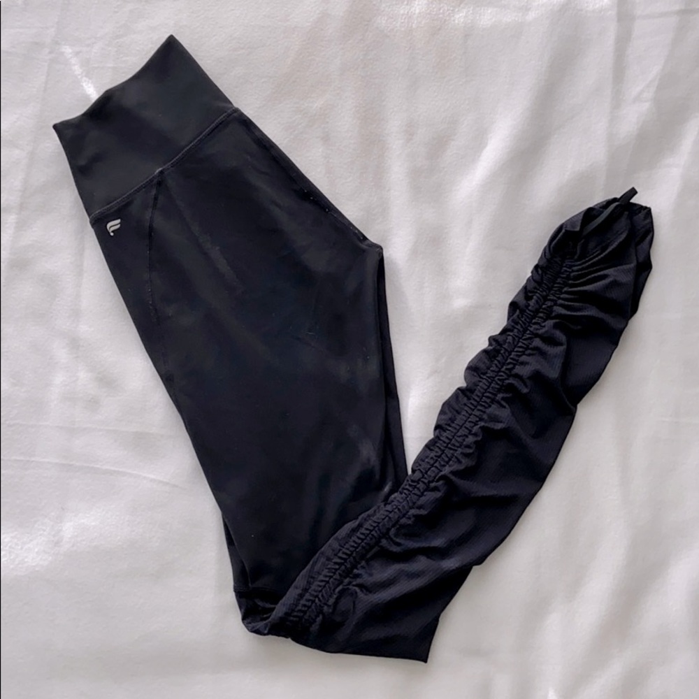 Fabletics Ruched Black Leggings